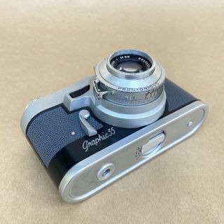 Graflex Graphic 35 Vintage 35mm Rangefinder Film Camera W/ Graflar 35mm F/2.  8 3