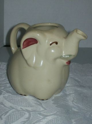 Vintage Mid Century Ceramic Shawnee Elephant Creamer/pitcher