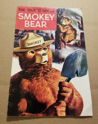 Vintage The True Story Of Smokey Bear Comic Book Forestry Dept Fire Prevention