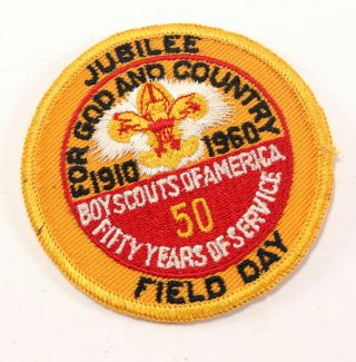 1960 National Jamboree Jubilee Field Day Twill T Boy Scout Of America Bsa Patch