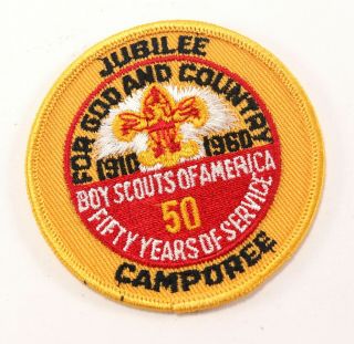 1960 National Jamboree Jubilee Camporee Twill T Boy Scout Of America Bsa Patch