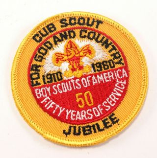 Vtg 1960 National Jamboree Cub Jubilee Twill T Boy Scout Of America Bsa Patch
