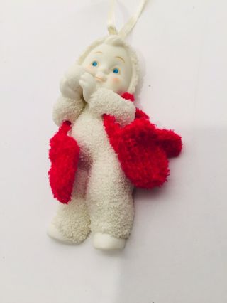 Dept 56 Snowbabies Ornament With Ted Mittens