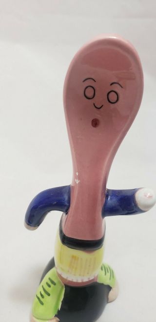 Vintage Japan Anthropomorphic Spoon & Fork Heads Salt and Pepper Shakers 3