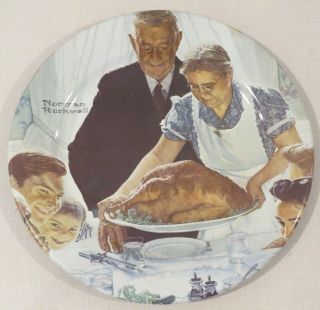 " Freedom From Want " From Norman Rockwell " Four Freedoms " Wall Plate 1979