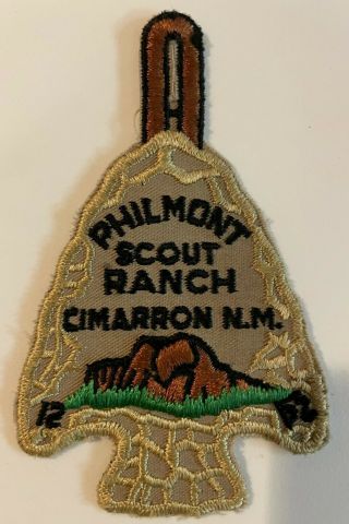 Vintage Philmont Boy Scout Ranch Arrowhead Patch - From 1973