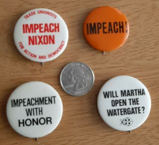 (anti) Richard Nixon Button Pins,  Impeach,  Watergate Vintage,  Collectible,  Look