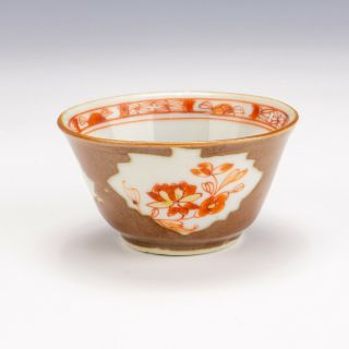 Antique Chinese Porcelain - Oriental Flower Decorated Tea Bowl