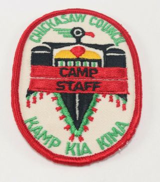 Vintage Kia Kima Chickasaw Council Camp Staff Boy Scouts Of America Bsa Patch