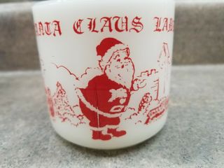 Santa Claus Land Federal Glass Vintage Mug.  Red And White.  Christmas