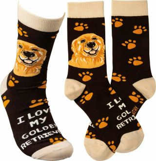 Golden Retriever I Love My Dog Socks