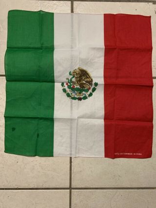Mexico Flag Bandana Aztec Eagle Red White Green Tenochtitlan