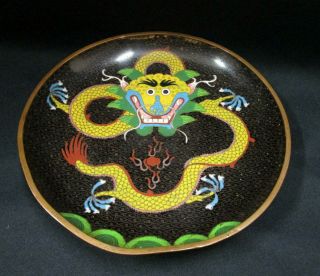 Antique Chinese Cloisonne Bowl Classic Dragon Decoration Very