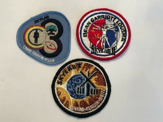 (3) Nasa Skylab Missions 1 - 2 - 3 Space Patches Made In Usa