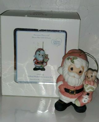 Precious Moments Filled With Christmas Joy Porcelain Ornament 2011 121024