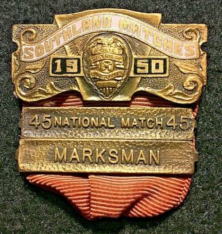 California San Diego Police Shooting Badge/medal/award 1950 Marksman 45 Caliber