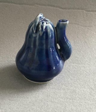 Antique Chinese Porcelain Gourd Teapot Shape Dropper Scholar Cobalt Blue Nr