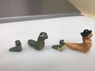 Vintage Hagen Renaker Caterpillar Miniature Ceramic Figurine Set Of 4