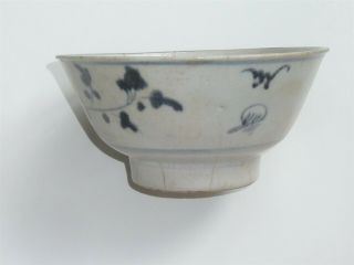 CHINESE MING DYNASTY BOWL UNUSUAL FLOWER & BUTTERFLY DESIGN 3