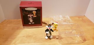 Hallmark Keepsake 1993 Looney Tunes Sylvester And Tweety Christmas Ornament 2