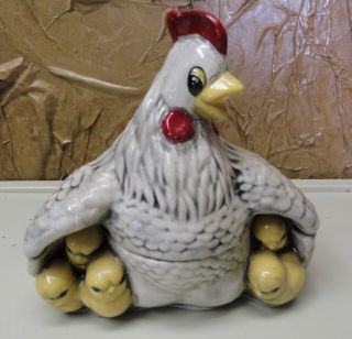 Vintage Chicken / Hen With Chicks Covered Candy Dish