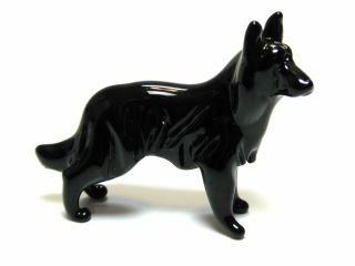 Belgian Shepherd,  Groenendael - Hand Made Art Glass Dog Breeds Figurines
