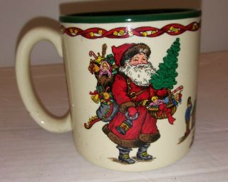 Vintage 1991 Potpourri Press Kris Kringle Coffee Mug Christmas Santa Claus
