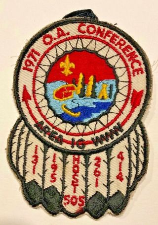 Order Of The Arrow - Area 1 - G 1971 Conference Amiskwi Lodge