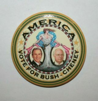 2004 Bush & Cheney President Campaign Button Political Pinback Pin Election