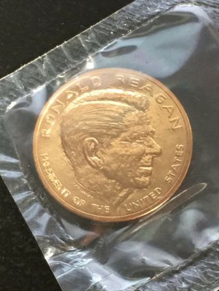 1981 Ronald Reagan Bronze 1 5/16 " Presidential Inauguration Medal Coin Us