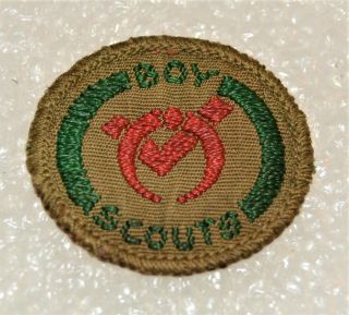 Boy Scout Metal Worker Proficiency Award Badge Brown Back Troop Large
