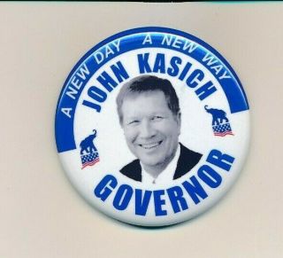 2010 John Kasich For Governor 2 1/4 " Cello Ohio Oh Campaign Button