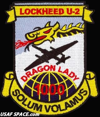 Usaf 1st Reconnaissance Sq - U - 2 Dragon Lady - 1000 Hours - Vel Patch