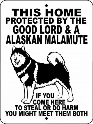 0261 Alaskan Malamute 9 " X12 " Aluminum Sign