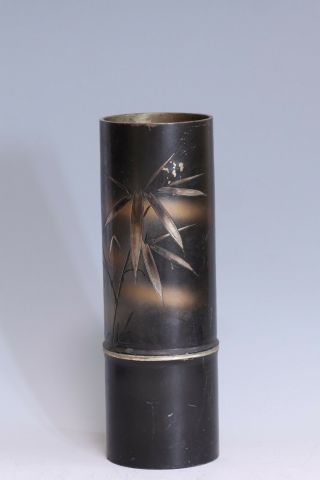 Japanese Bronze Bamboo Vase