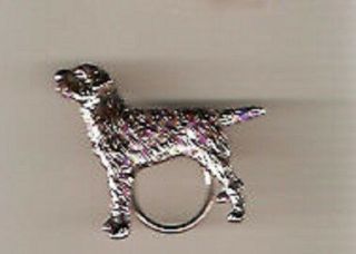 Border Terrier Nickel Silver Eyeglass Holder Scarf Pin Jewelry Last One