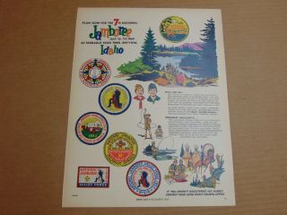1968 7th Annual Boy Scout Jamboree Idaho Farragut State Park Print Ad