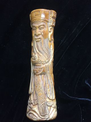 Large Antique Chinese Hand Carved Figure Statue