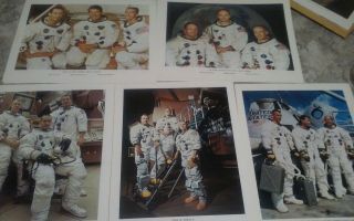 Astronauts Apollo Program Government Issue Photos.  From Nasa 12 Photos