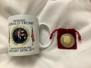 President Donald Trump 2017 Commemorative Novelty Coin & Inauguration Day White