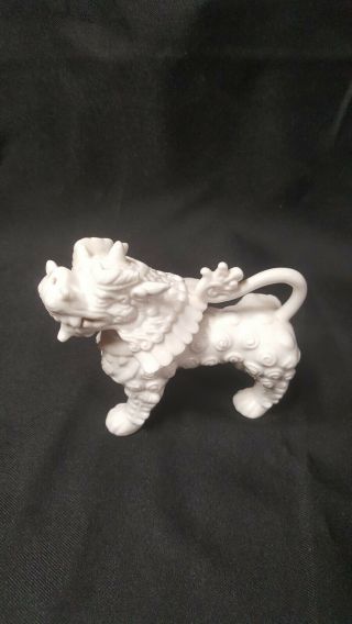 Vintage Verithim Ardalt Japan White Porcelain Foo Dog Lenwile China Rare /guardi