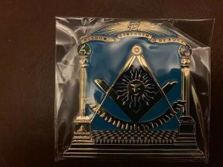 Masonic Past Master Car Emblem 3 "