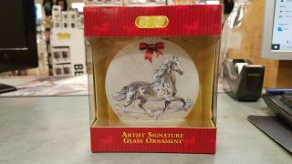Breyer 700813 Artist Signature Hand - Blown Glass Horse Ornament Christmas - Nib