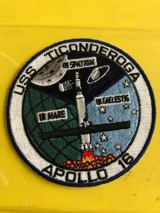 Apollo 16 Recovery Ship Uss Ticonderoga Patch 5”