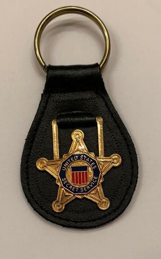 Us Secret Service Leather Key Ring.