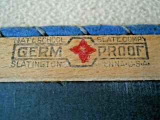 Vintage National School Slate Co Chalk Board / Slatington Pa / 
