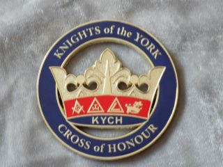 Masonic 3 " Car Emblem York Rites Kych Crown Knights Crown Freemasonry Metal