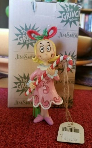 Dr.  Seuss The Grinch By Jim Shore Cindy Lou With Candy Cane Figurine,  4.  7