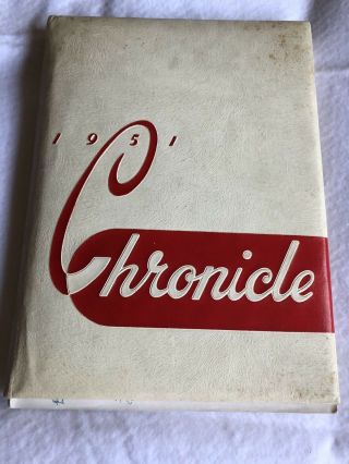 1951 Alliance Ohio High School Yearbook The Chronicle
