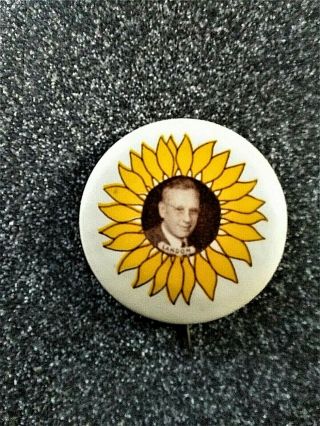 1936 Alf Landon Picture President Campaign Pinback Button